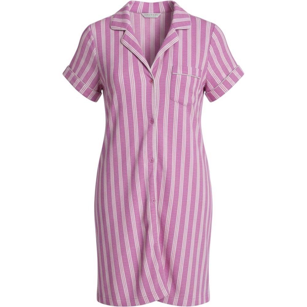 Laundry by Shelli Segal Womens Purple Striped Button Front Sleep Shirt‎ Medium